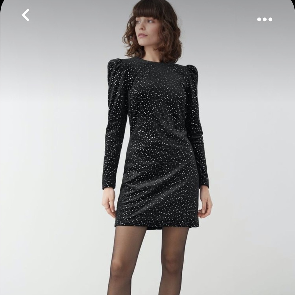 & Other Stories Velvet Sequined Dress
